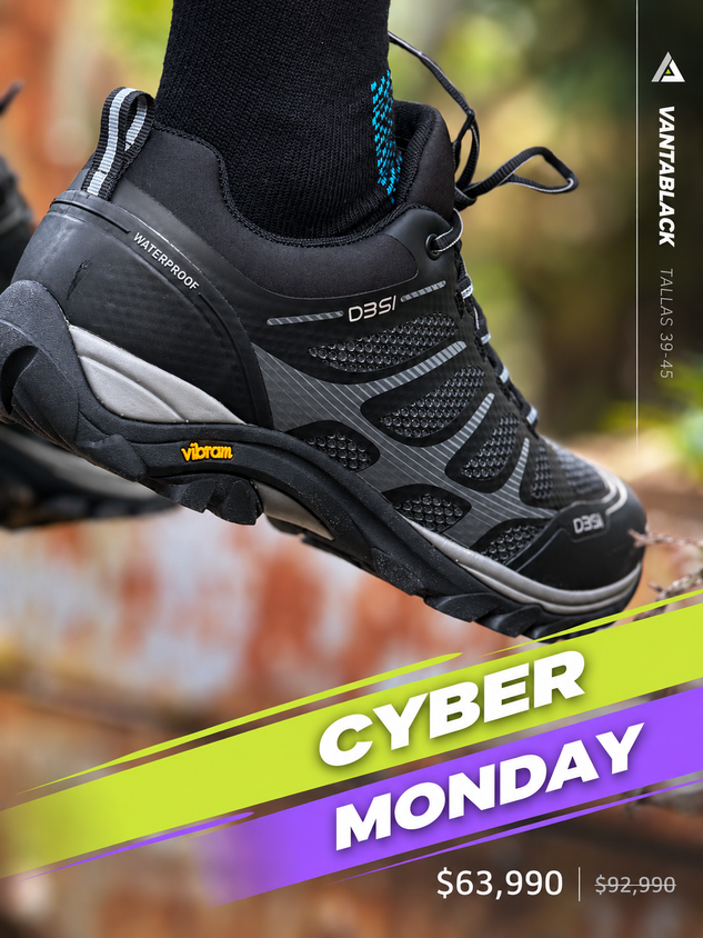 Desi Outdoor Fitz Roy Vantablack Zapatillas de Senderismo para Hombre